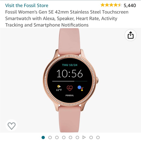 Fossil Gen 5E Smartwatch. Practically brand new. Comes with 5 bands! - Picture 2 of 7